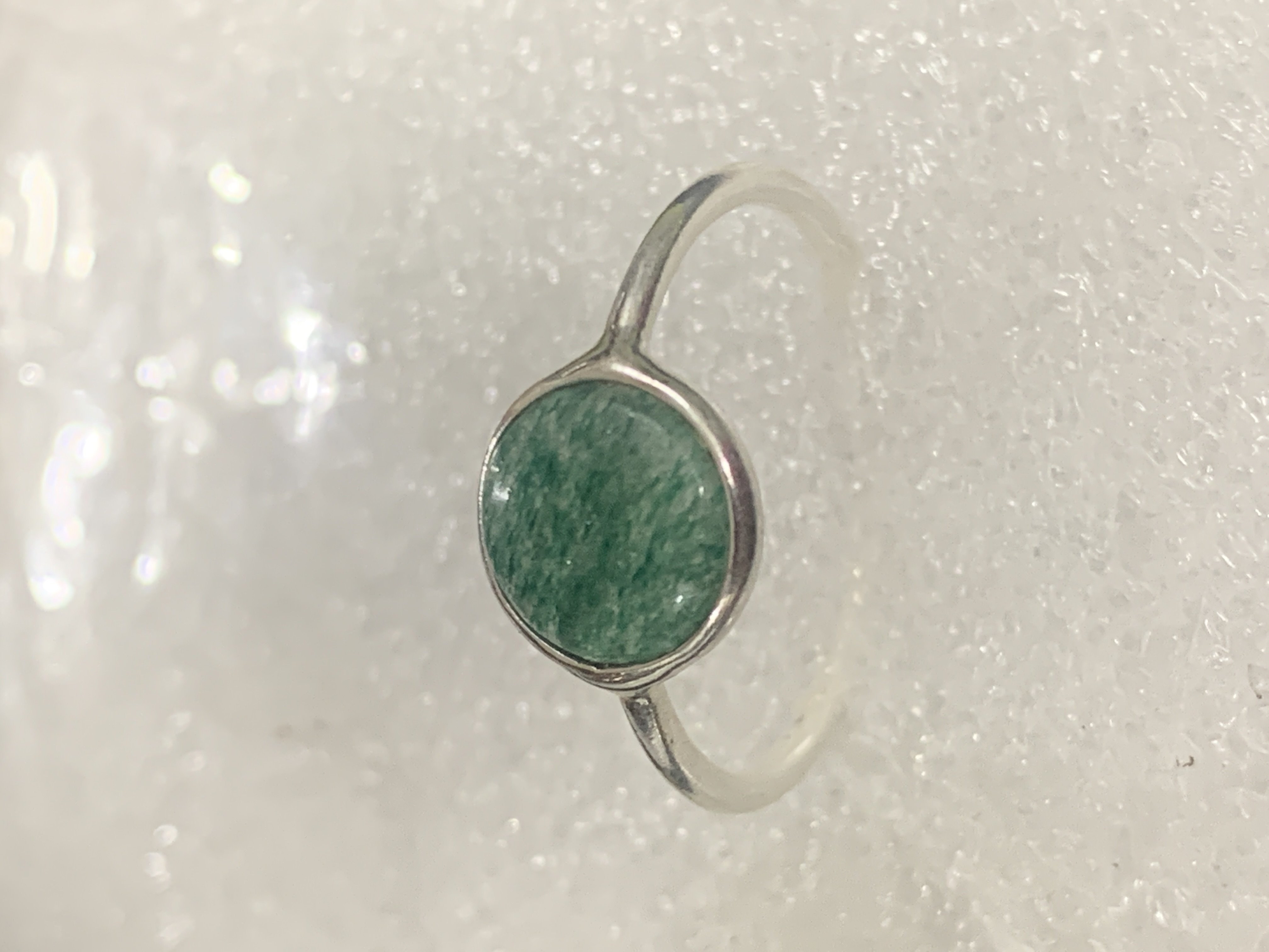 Aventurine Silver Ring