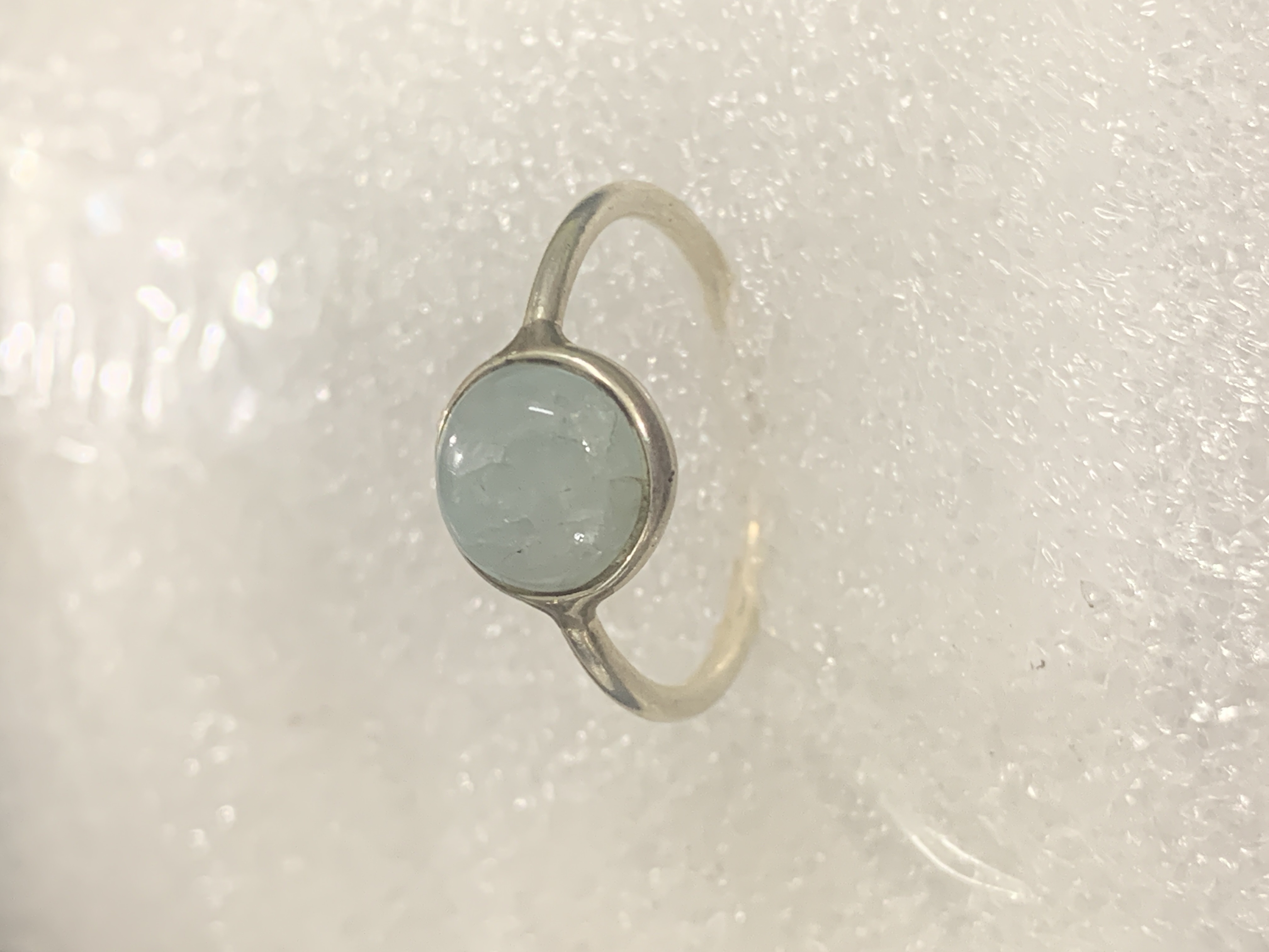 Aquamarine Silver Ring