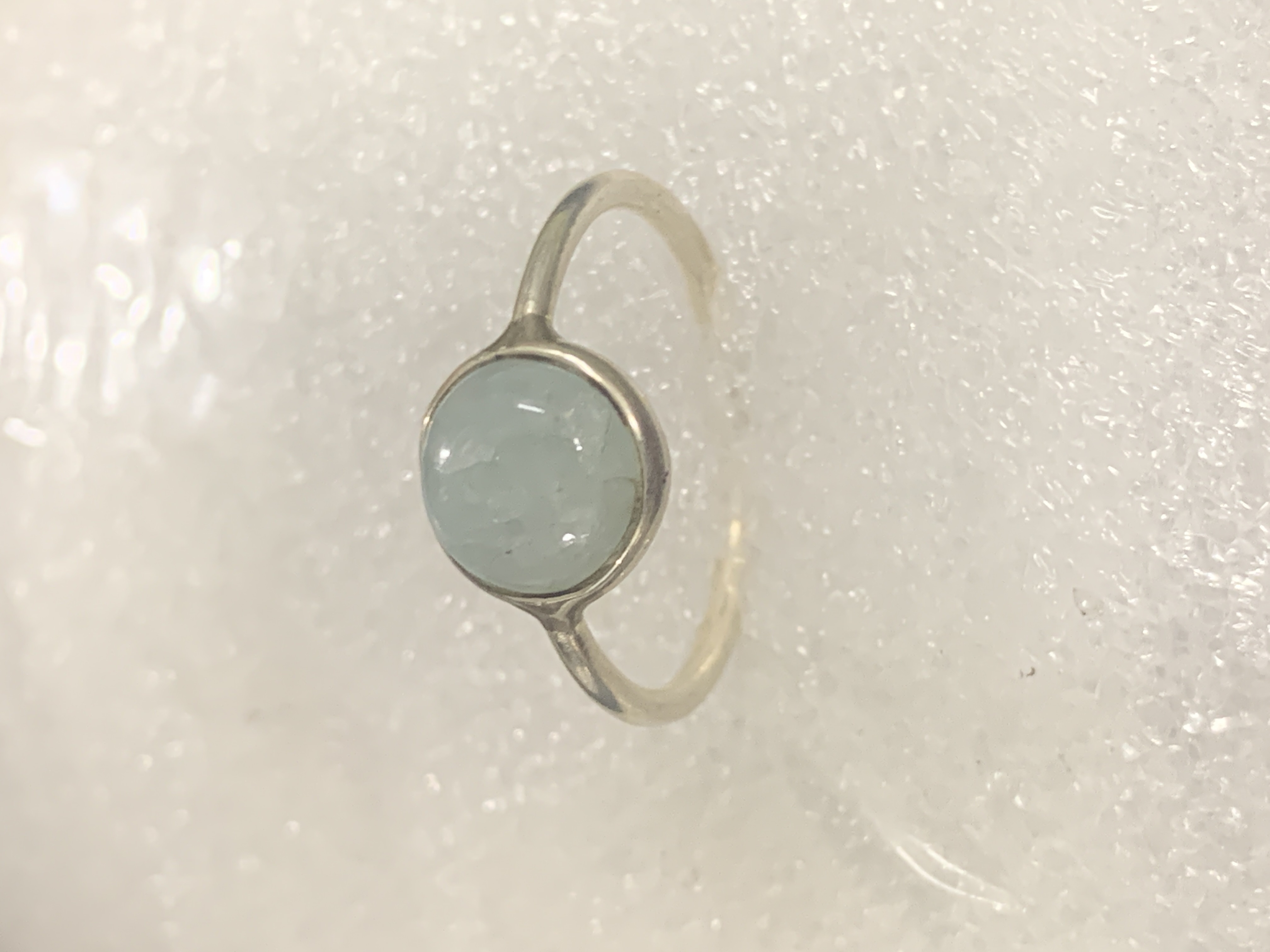 Aquamarine Silver Ring