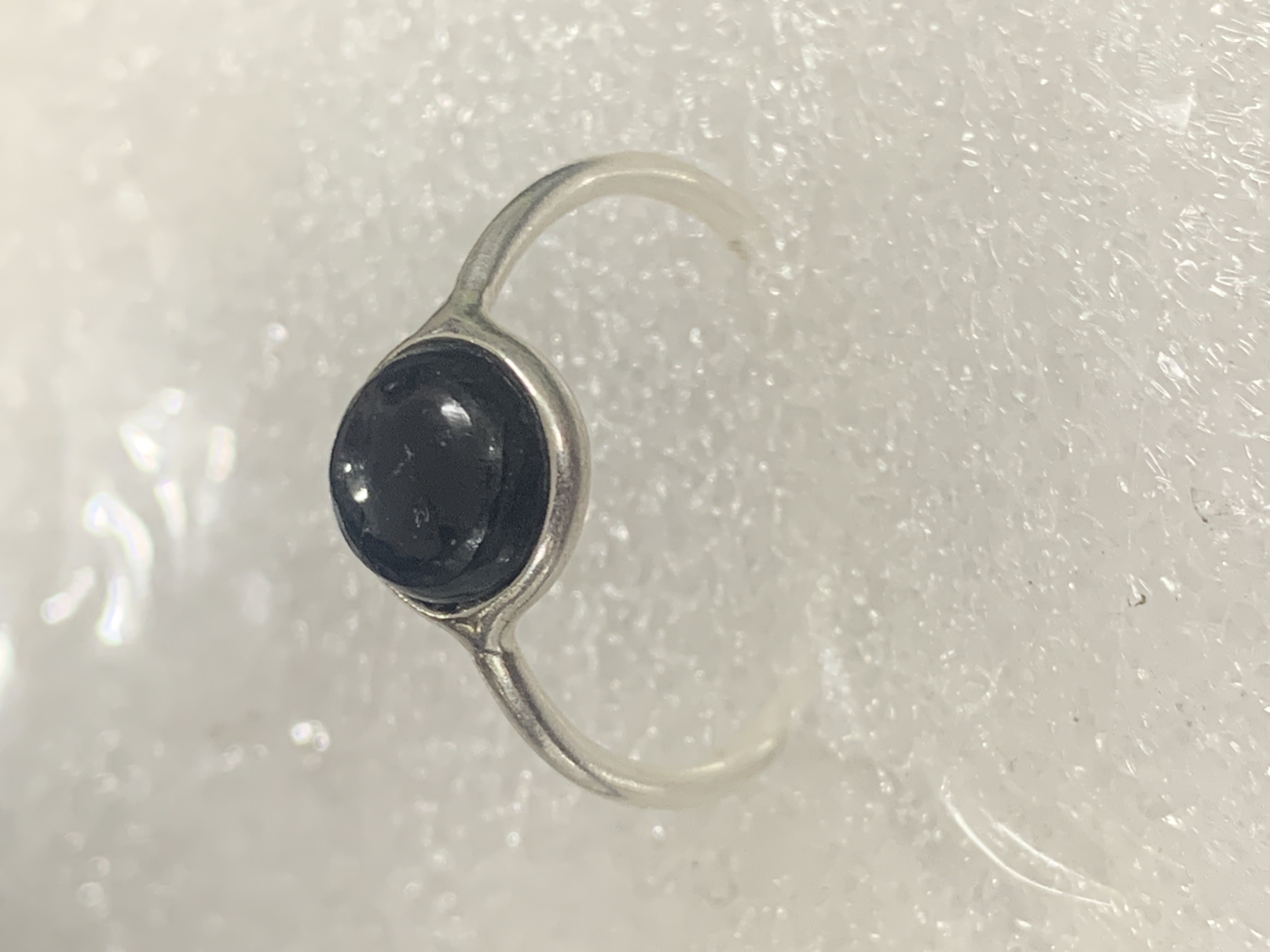 Black Tourmaline Silver Ring