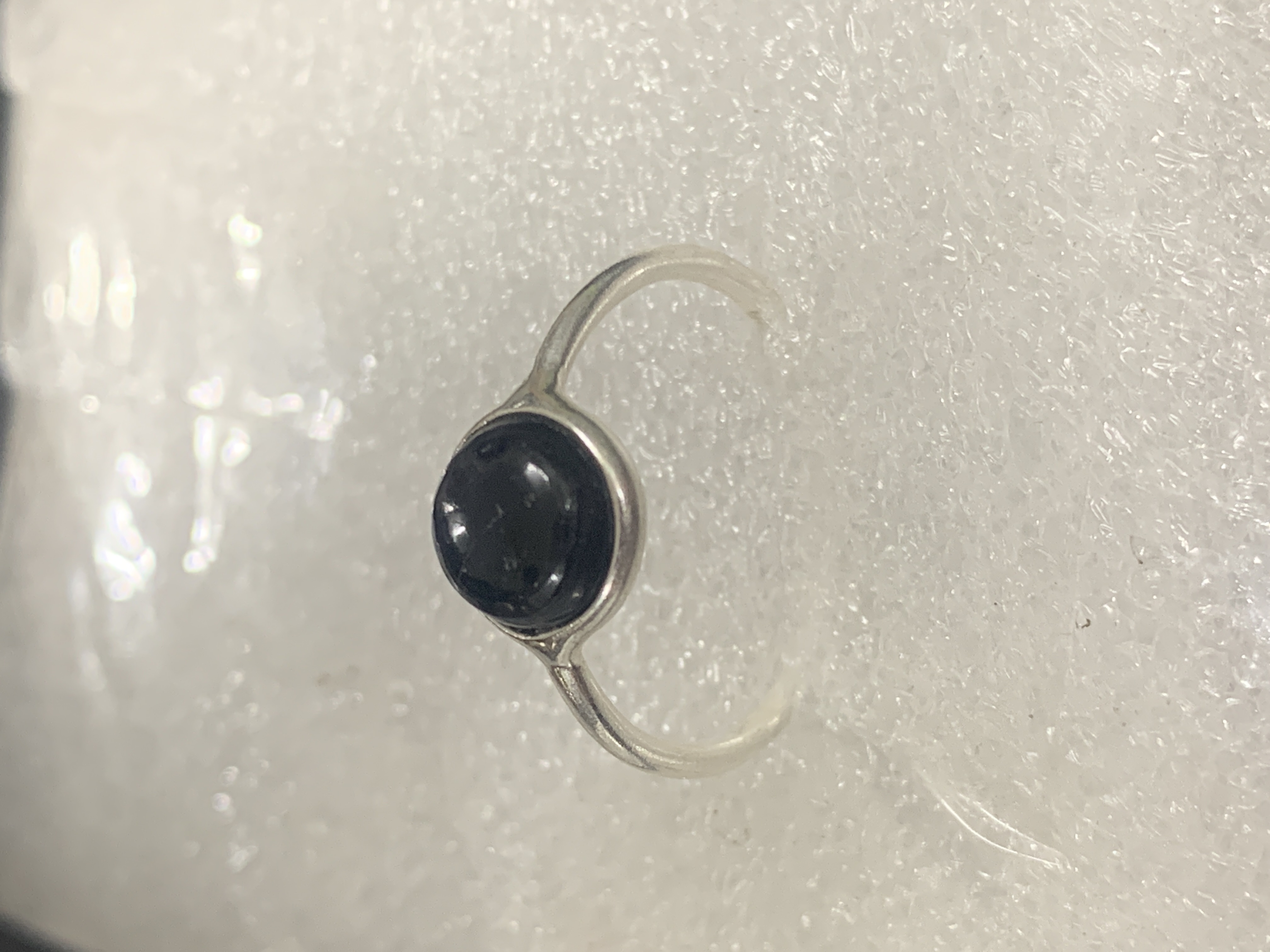 Black Tourmaline Silver Ring