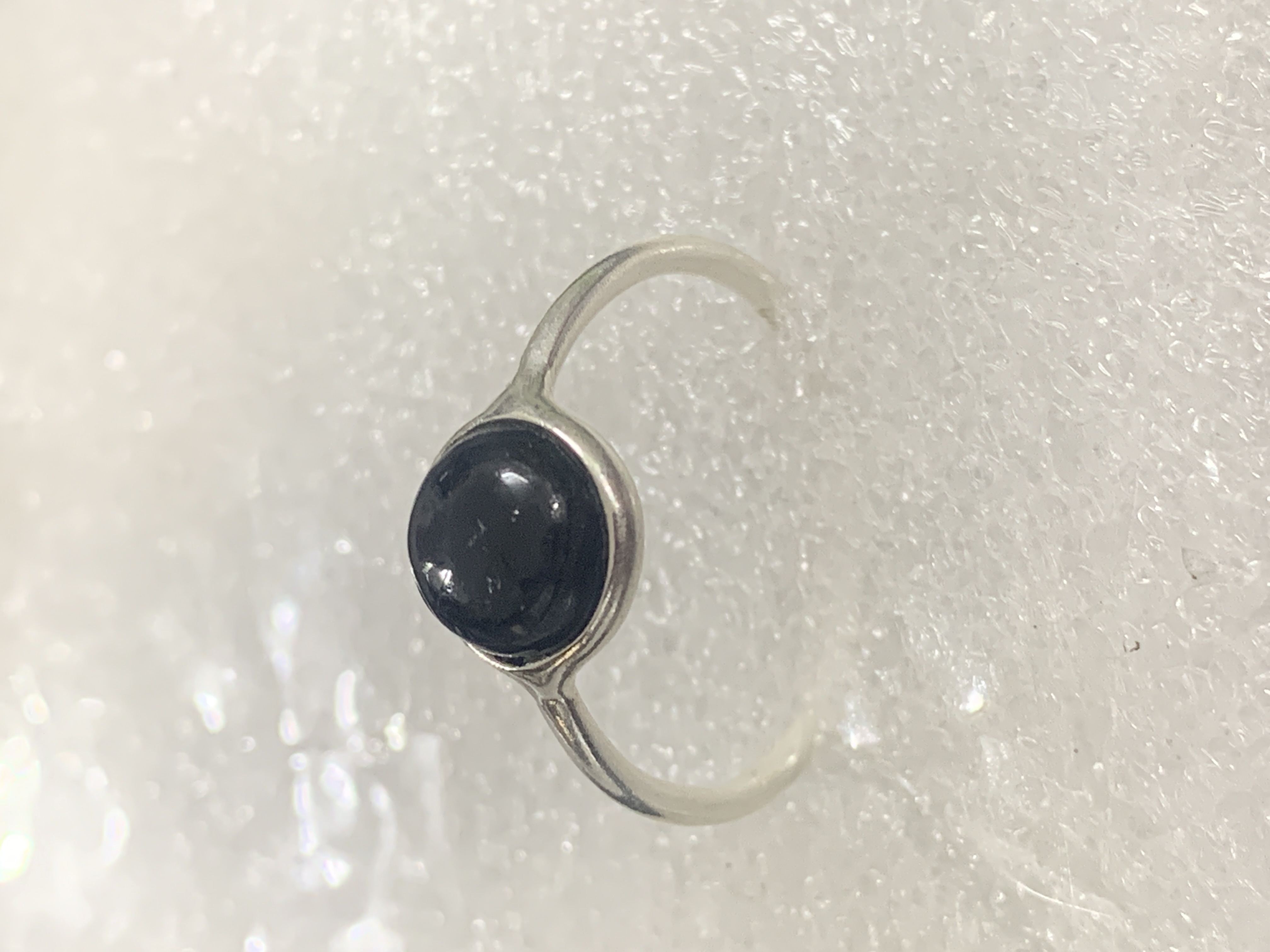Black Tourmaline Silver Ring