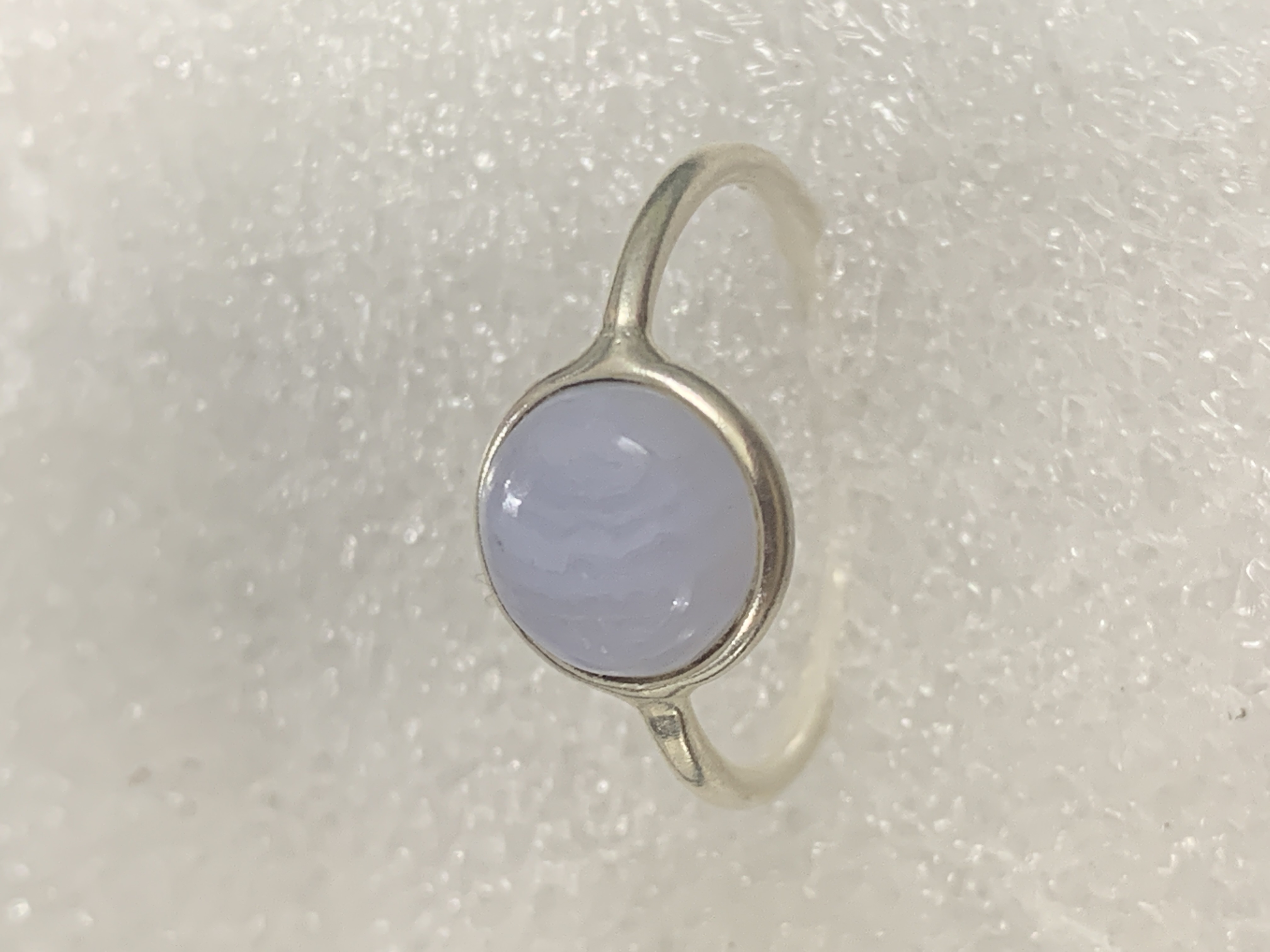 Blue lace Agate Silver Ring
