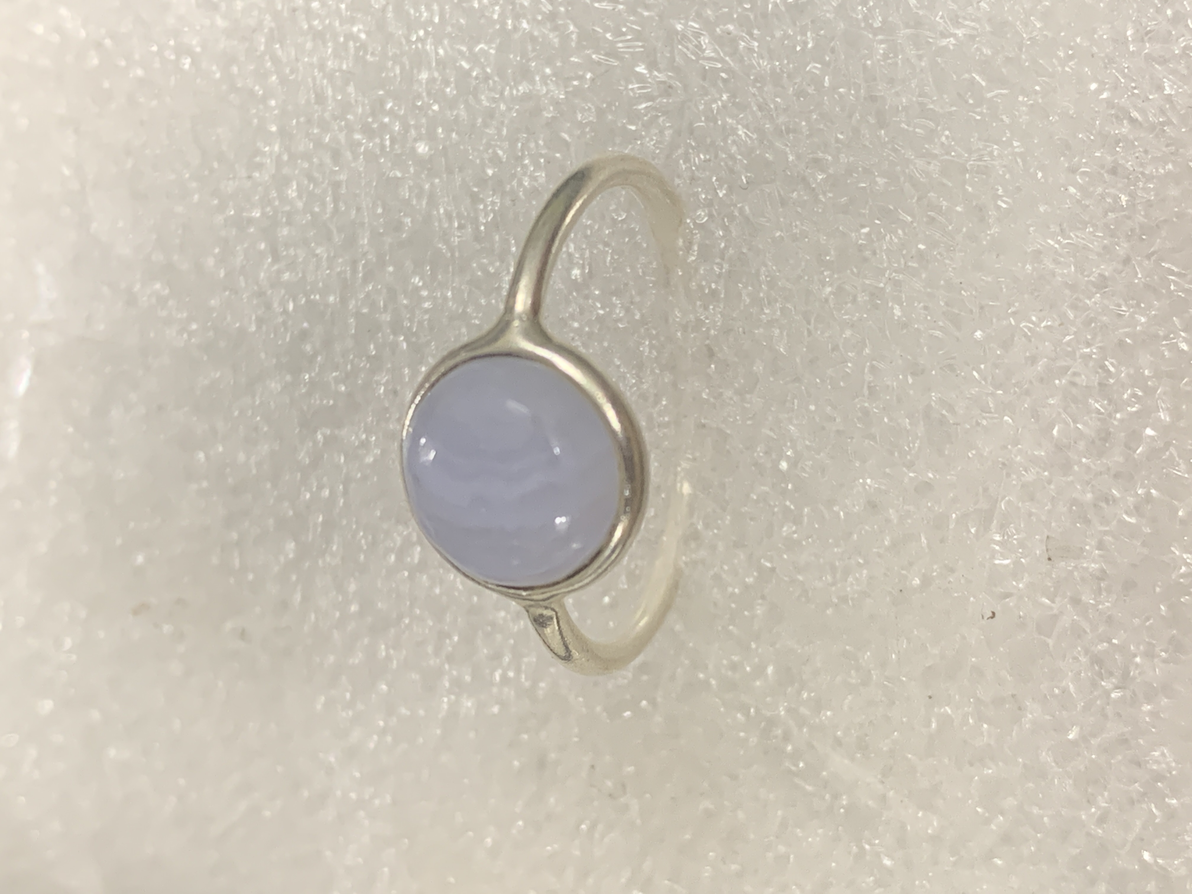 Blue lace Agate Silver Ring