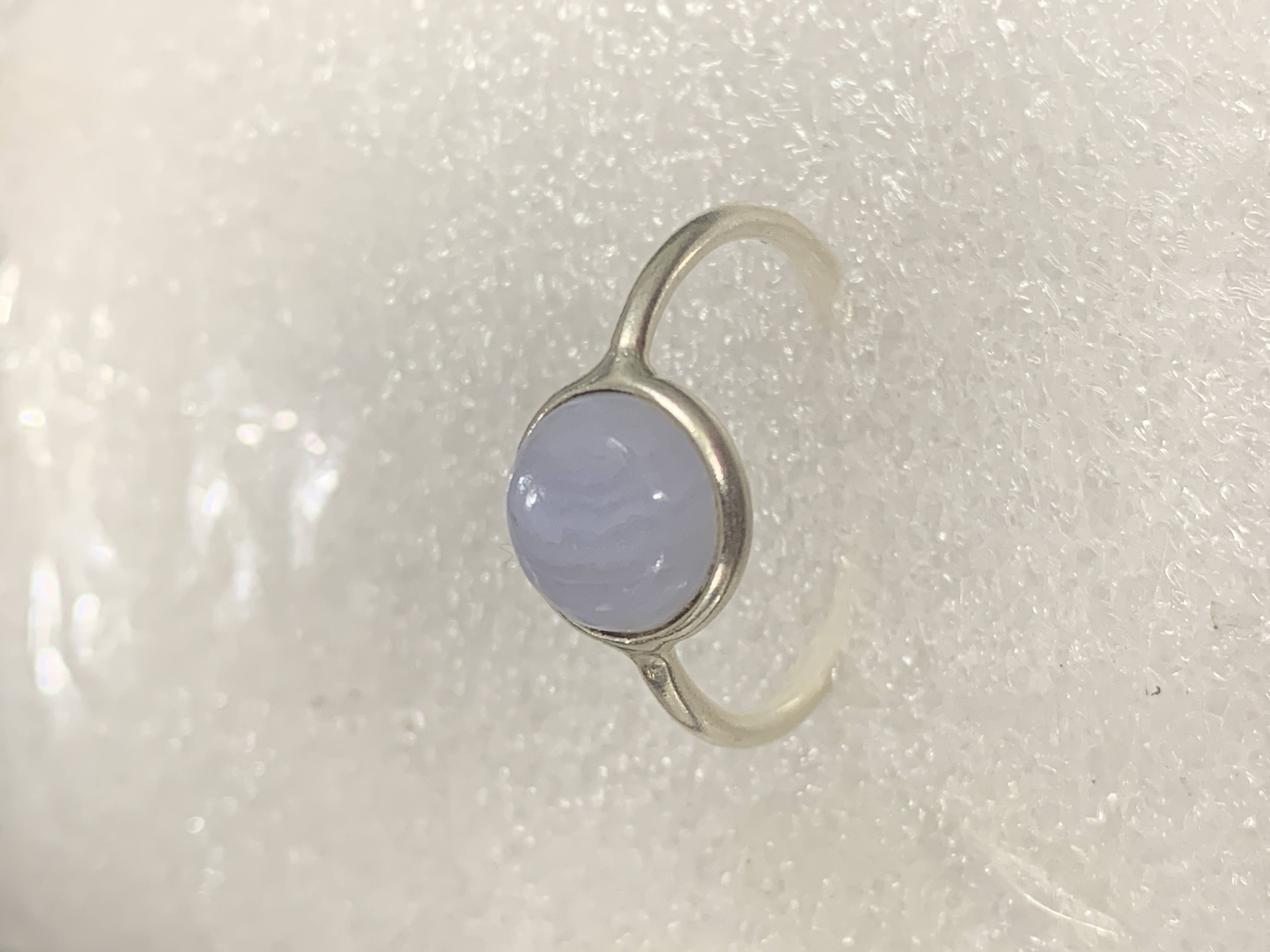 Blue lace Agate Silver Ring