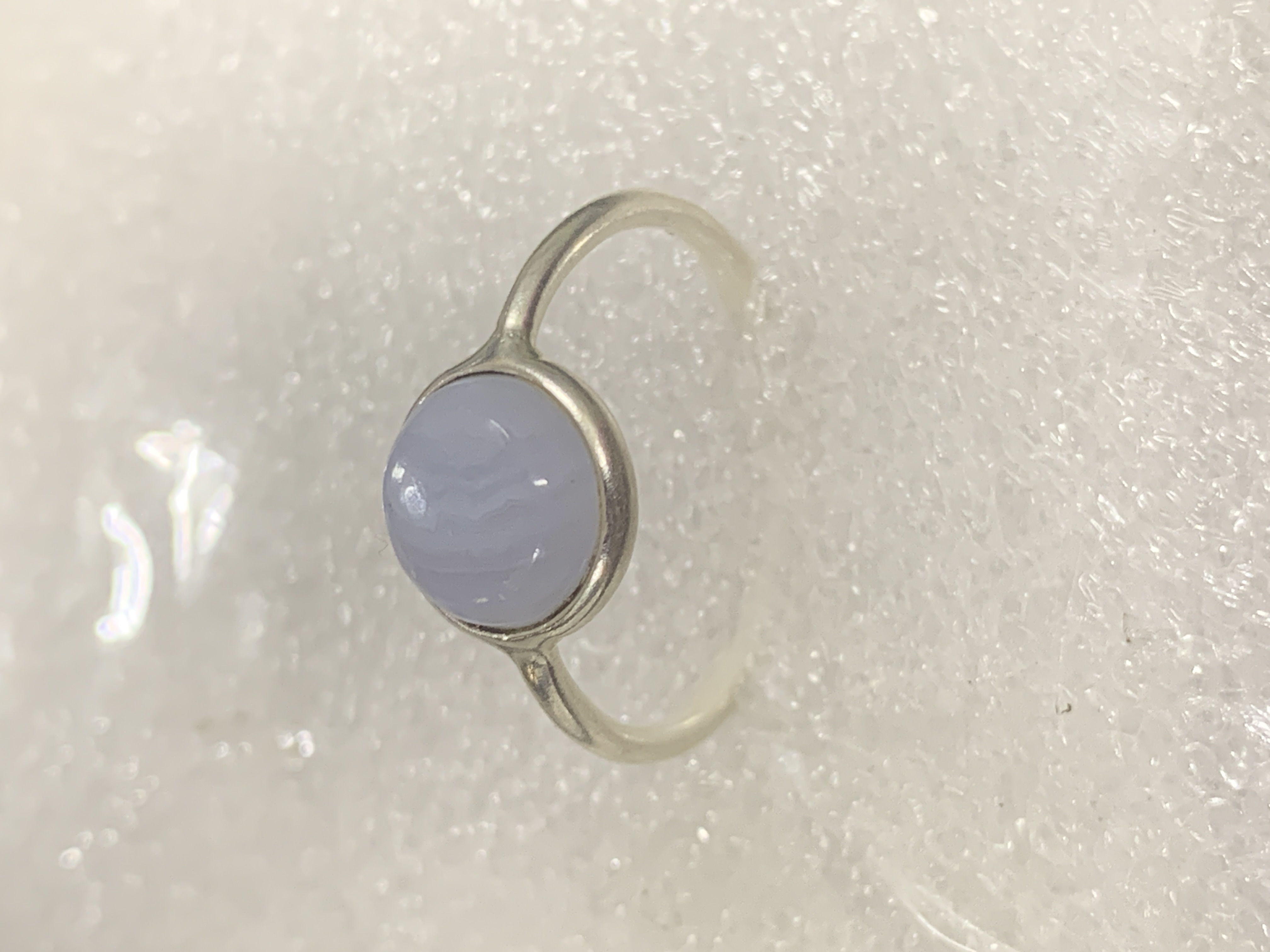 Blue lace Agate Silver Ring