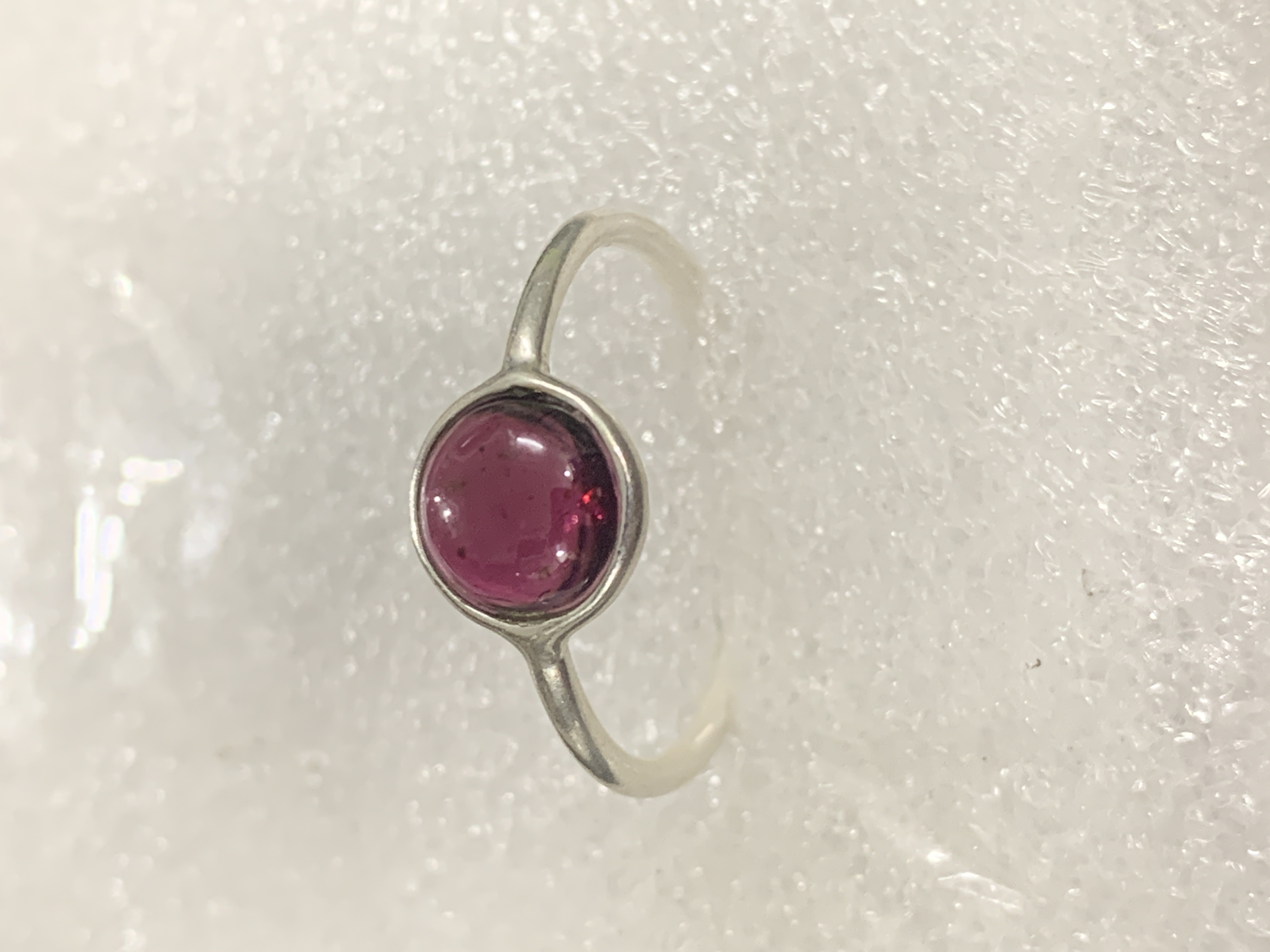 Garnet Silver Ring