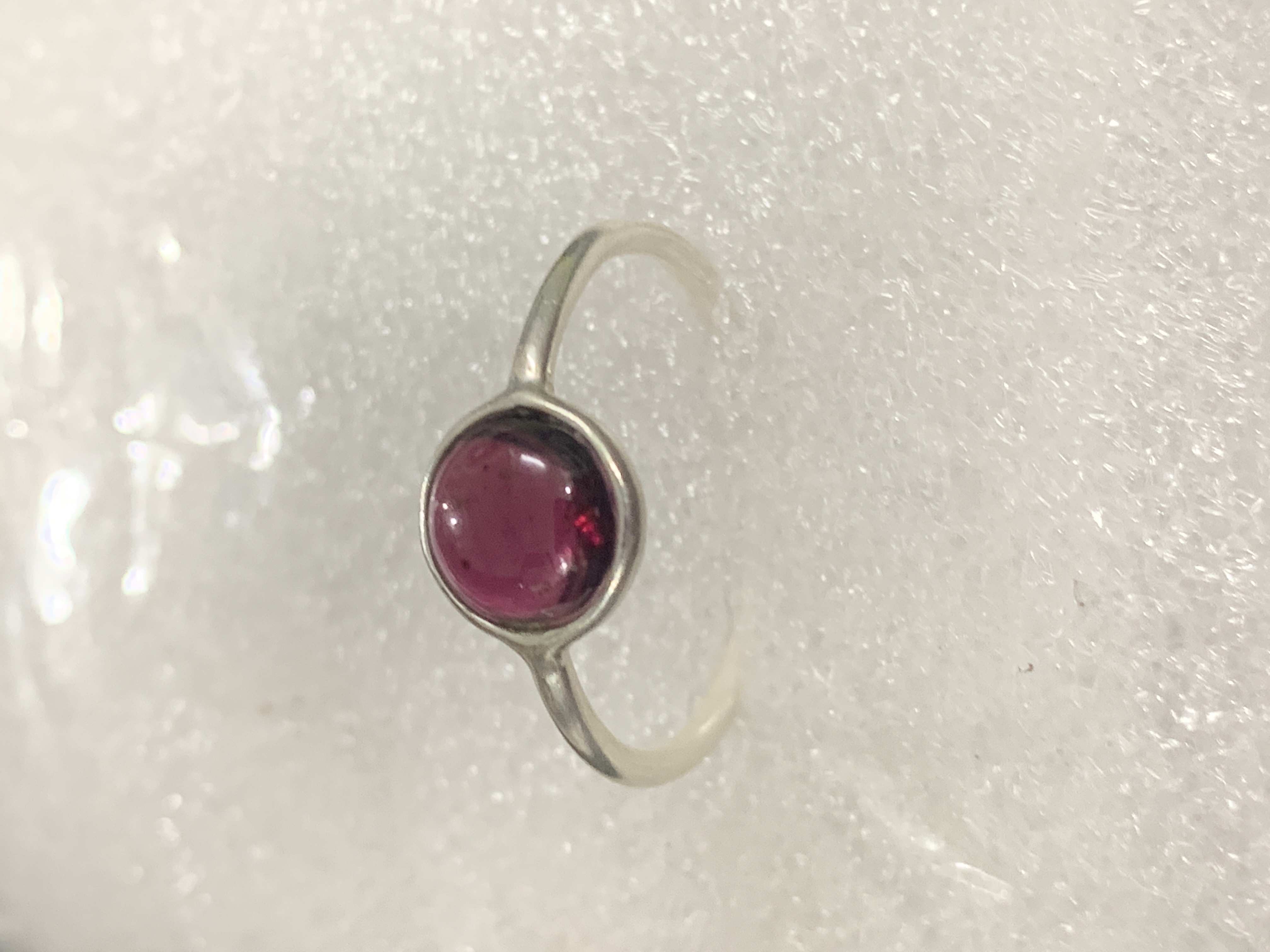 Garnet Silver Ring