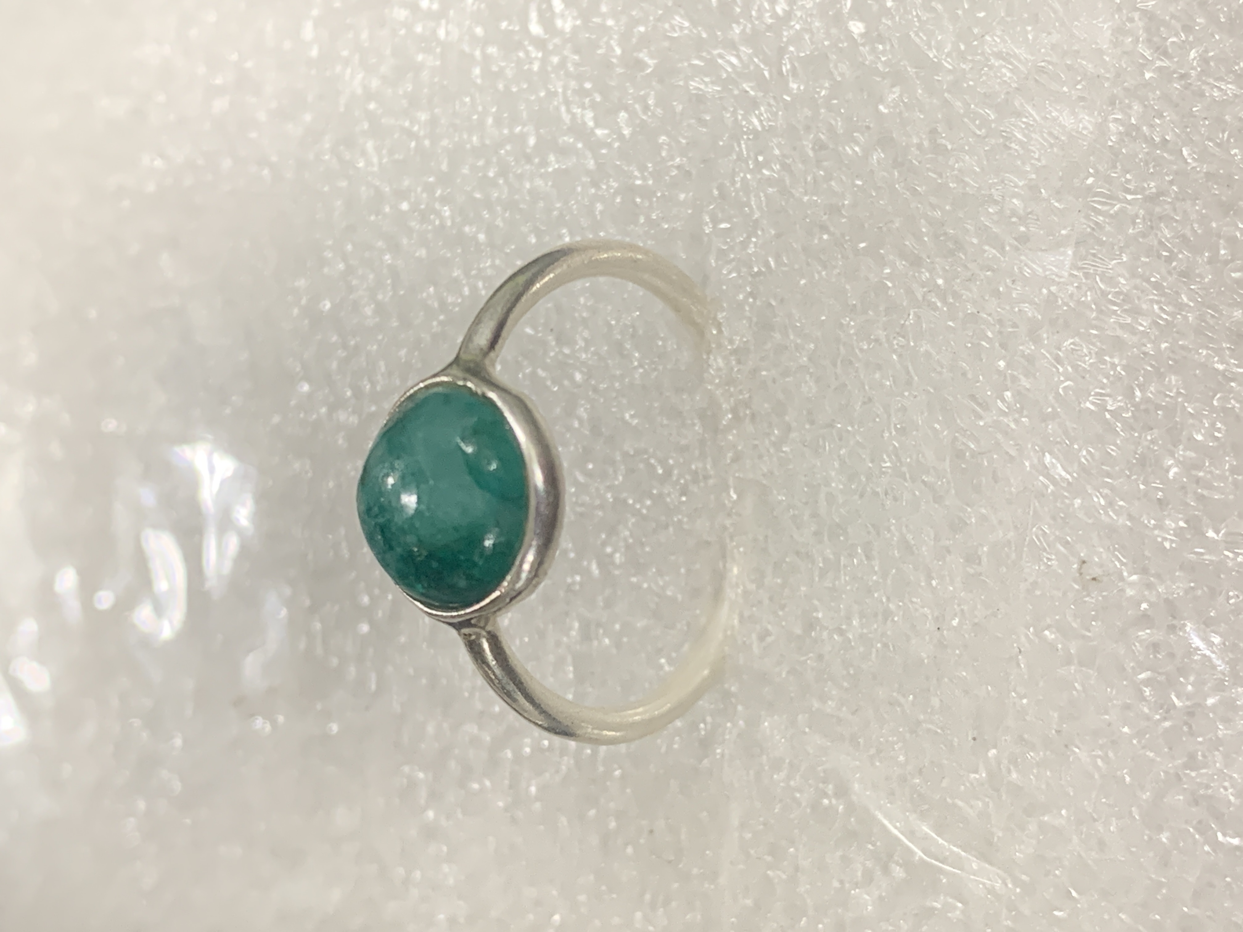 Emarald Silver Ring