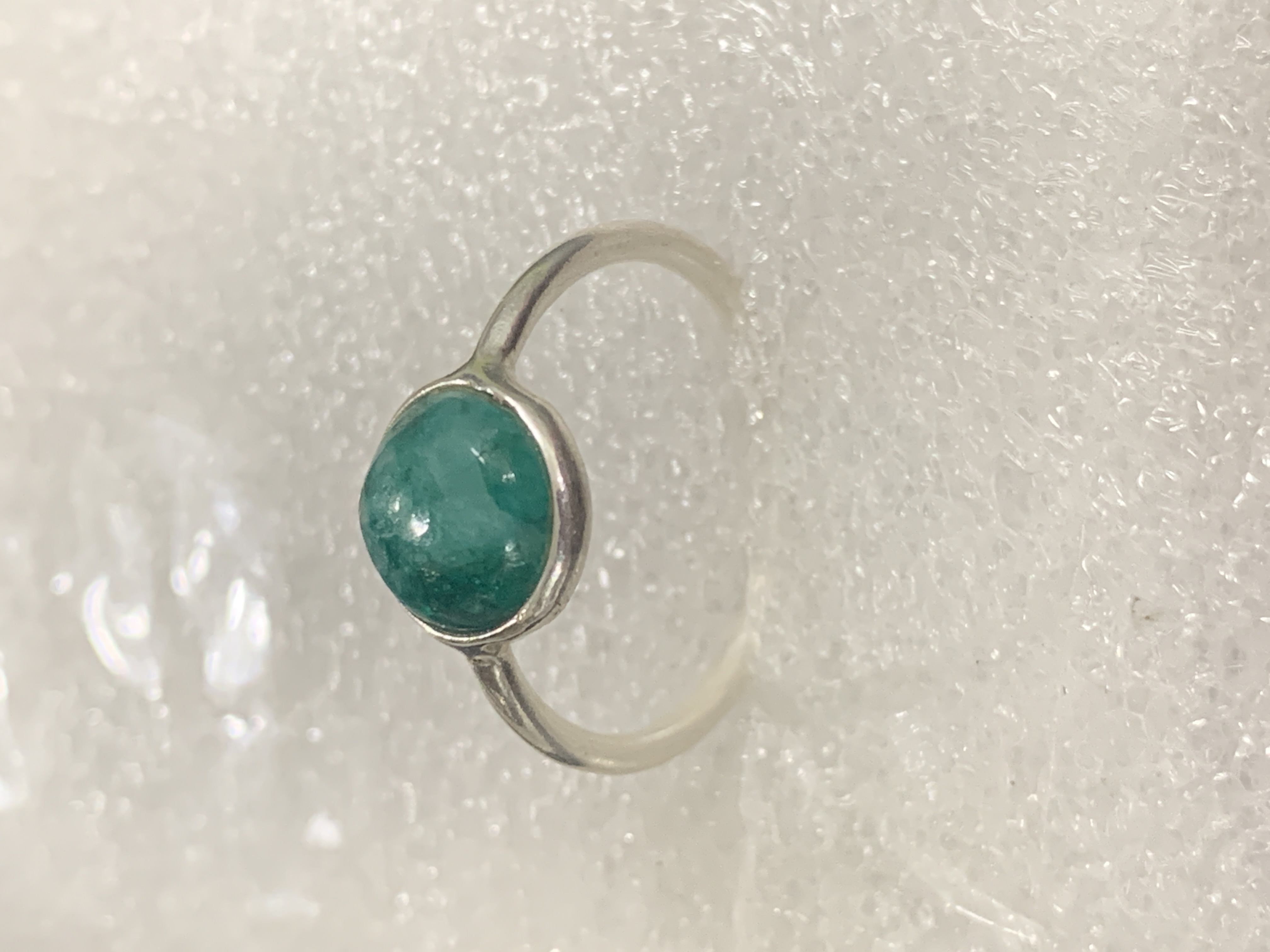 Emarald Silver Ring
