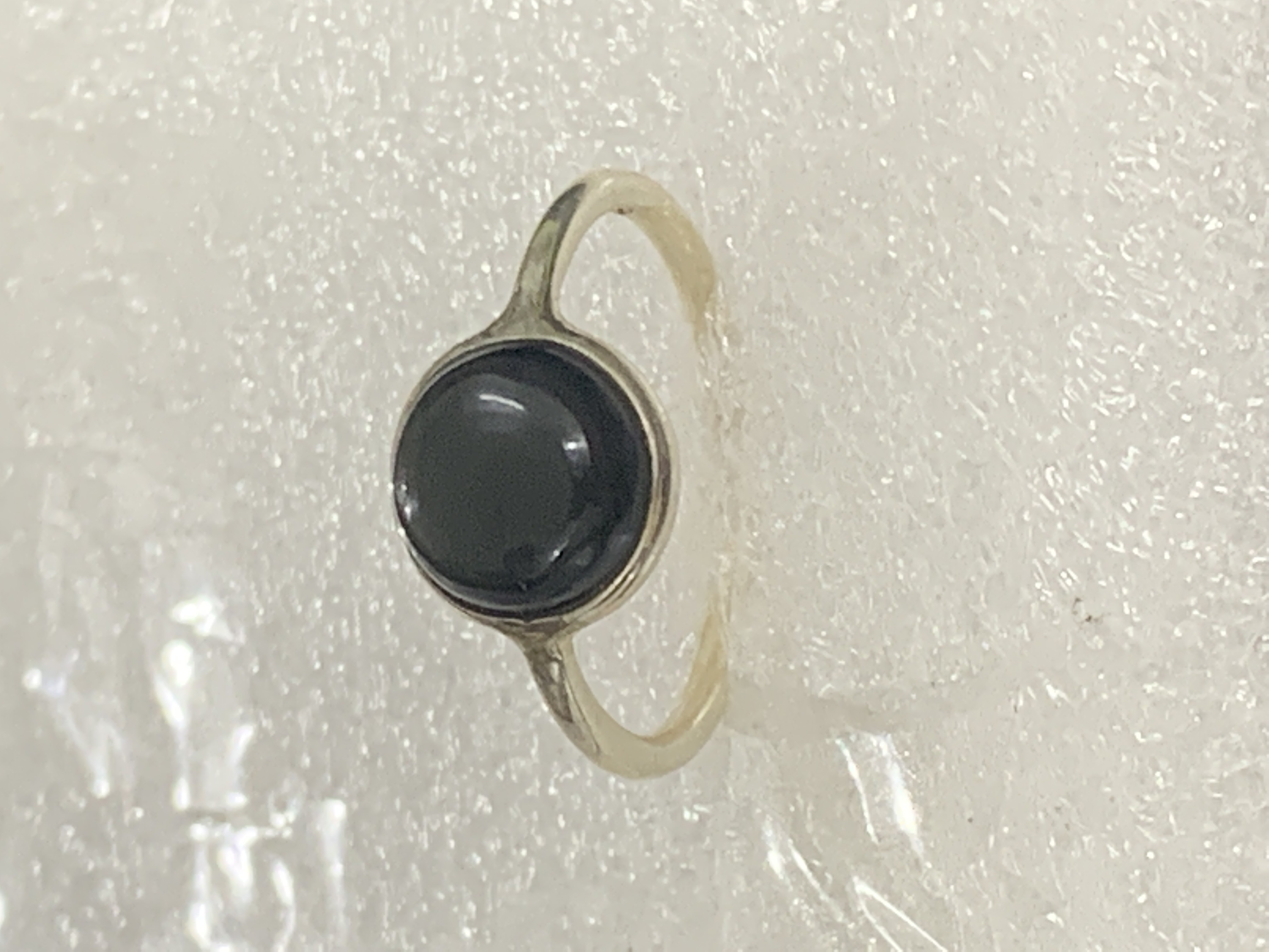 Black Obsidian Silver Ring