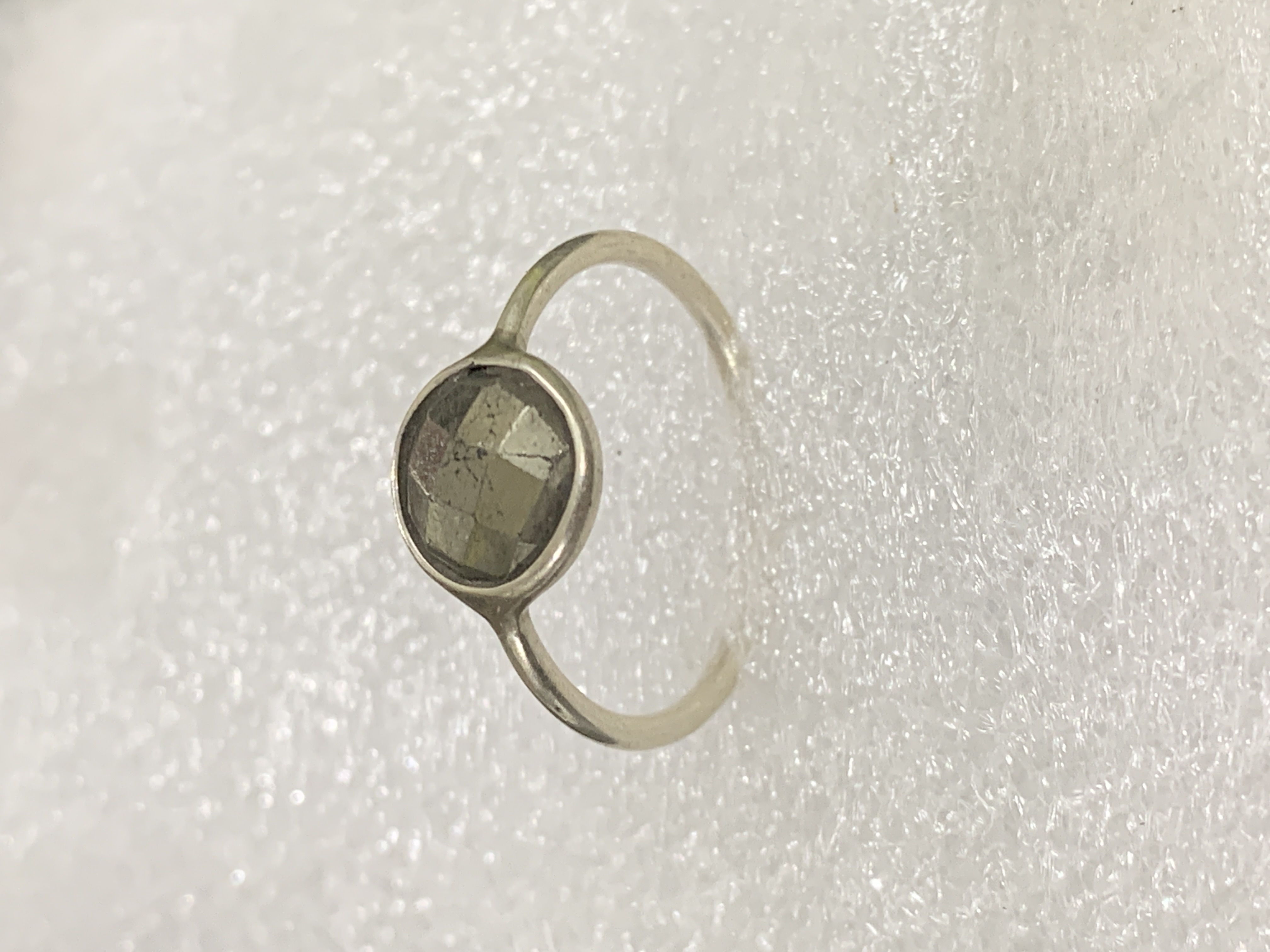 Pyrite Silver Ring