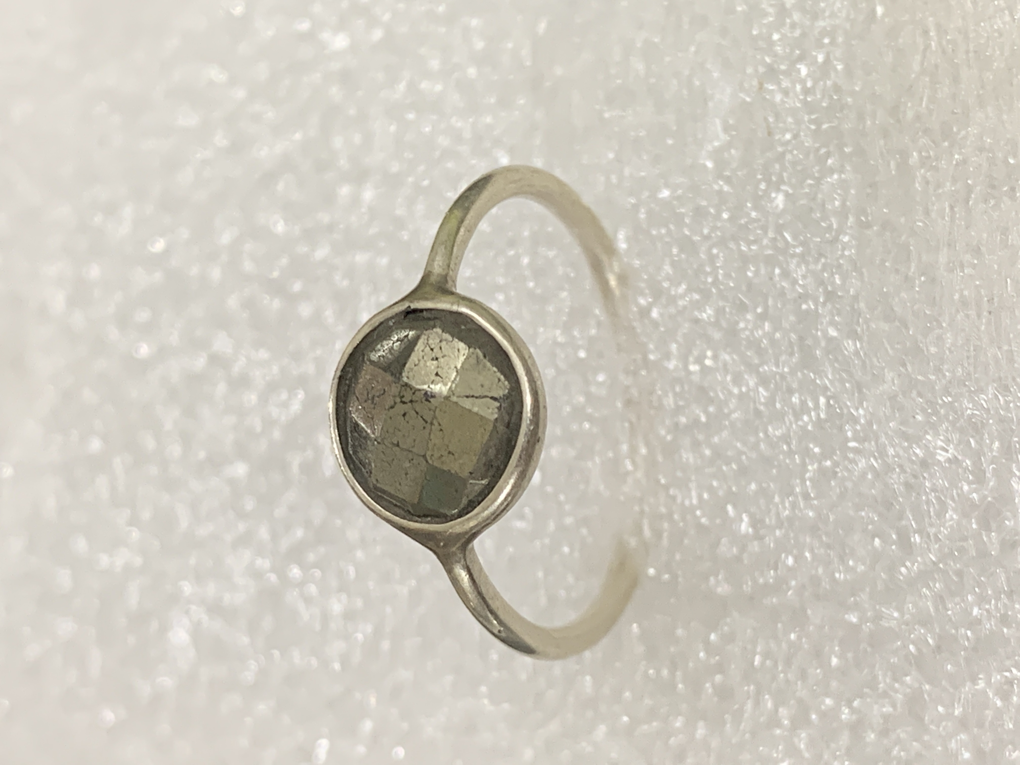 Pyrite Silver Ring