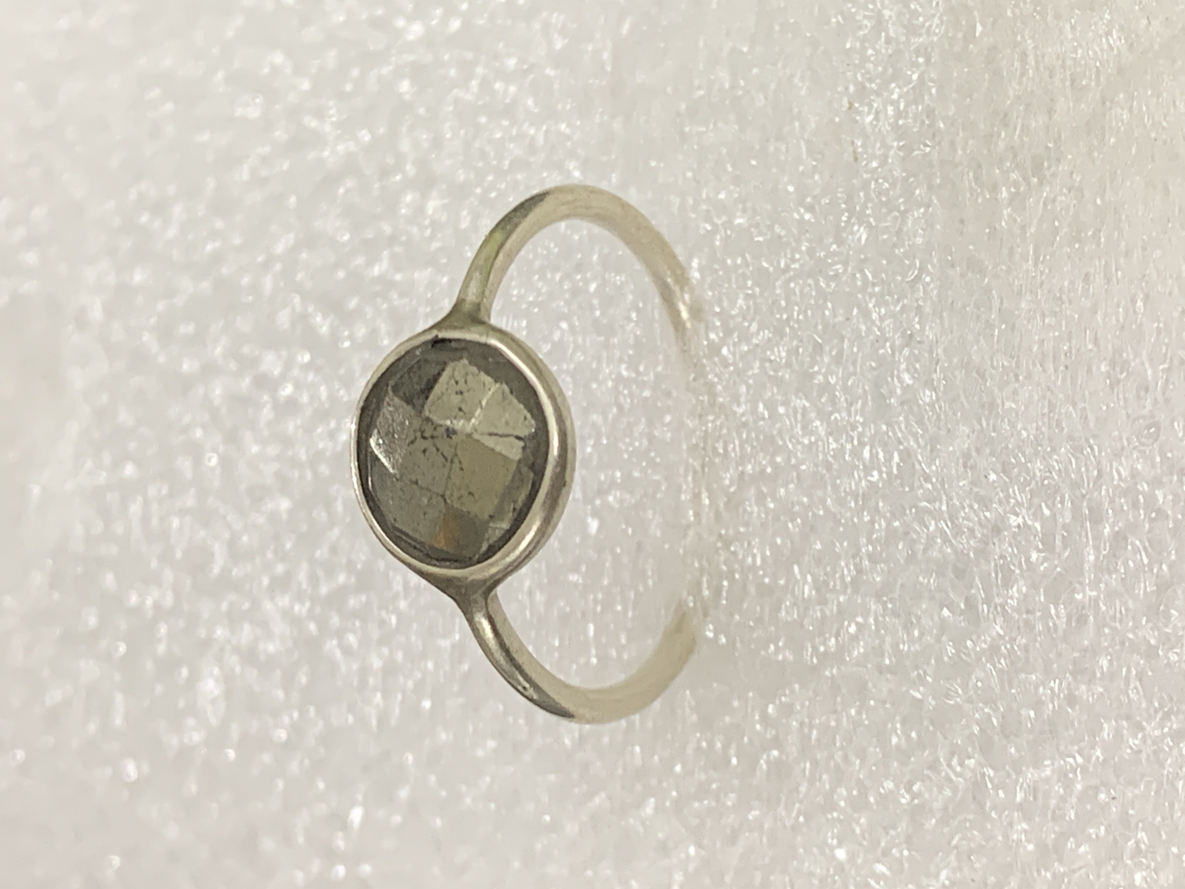 Pyrite Silver Ring