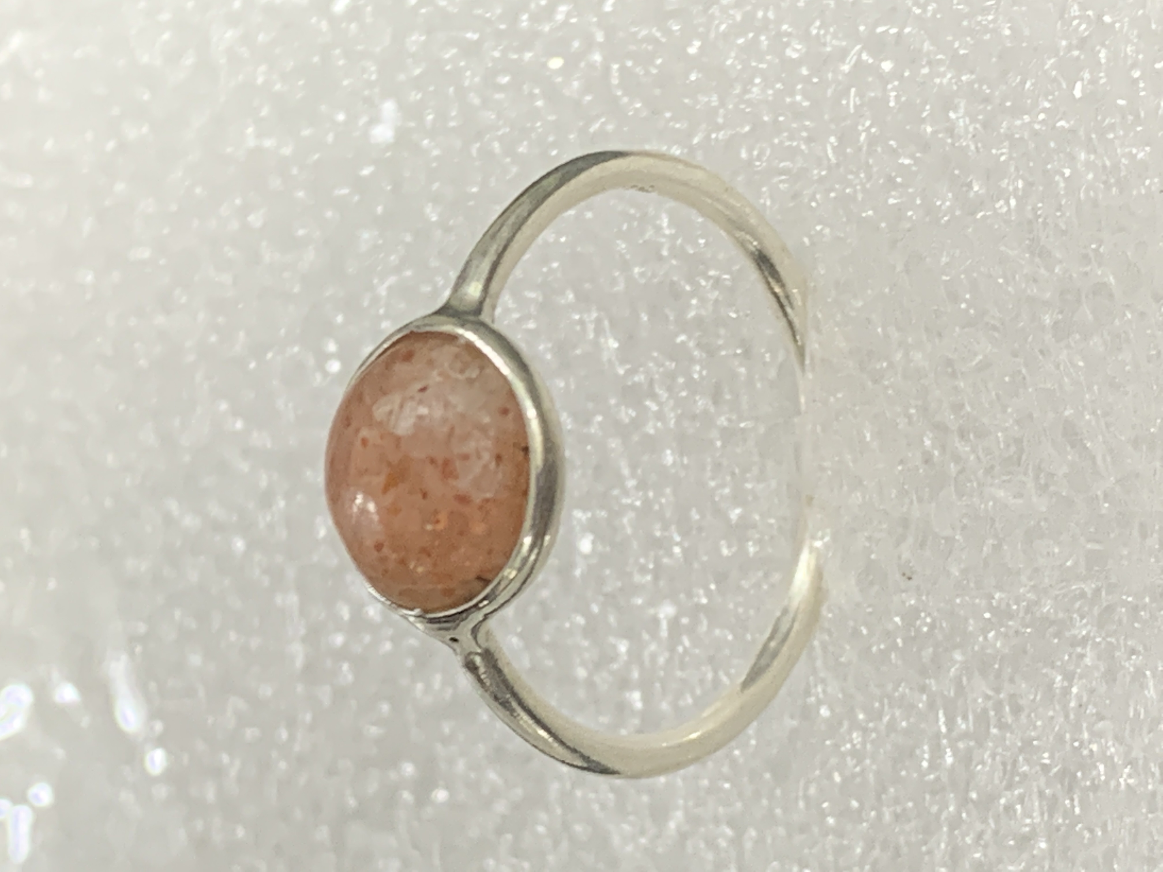 Sunstone Silver Ring