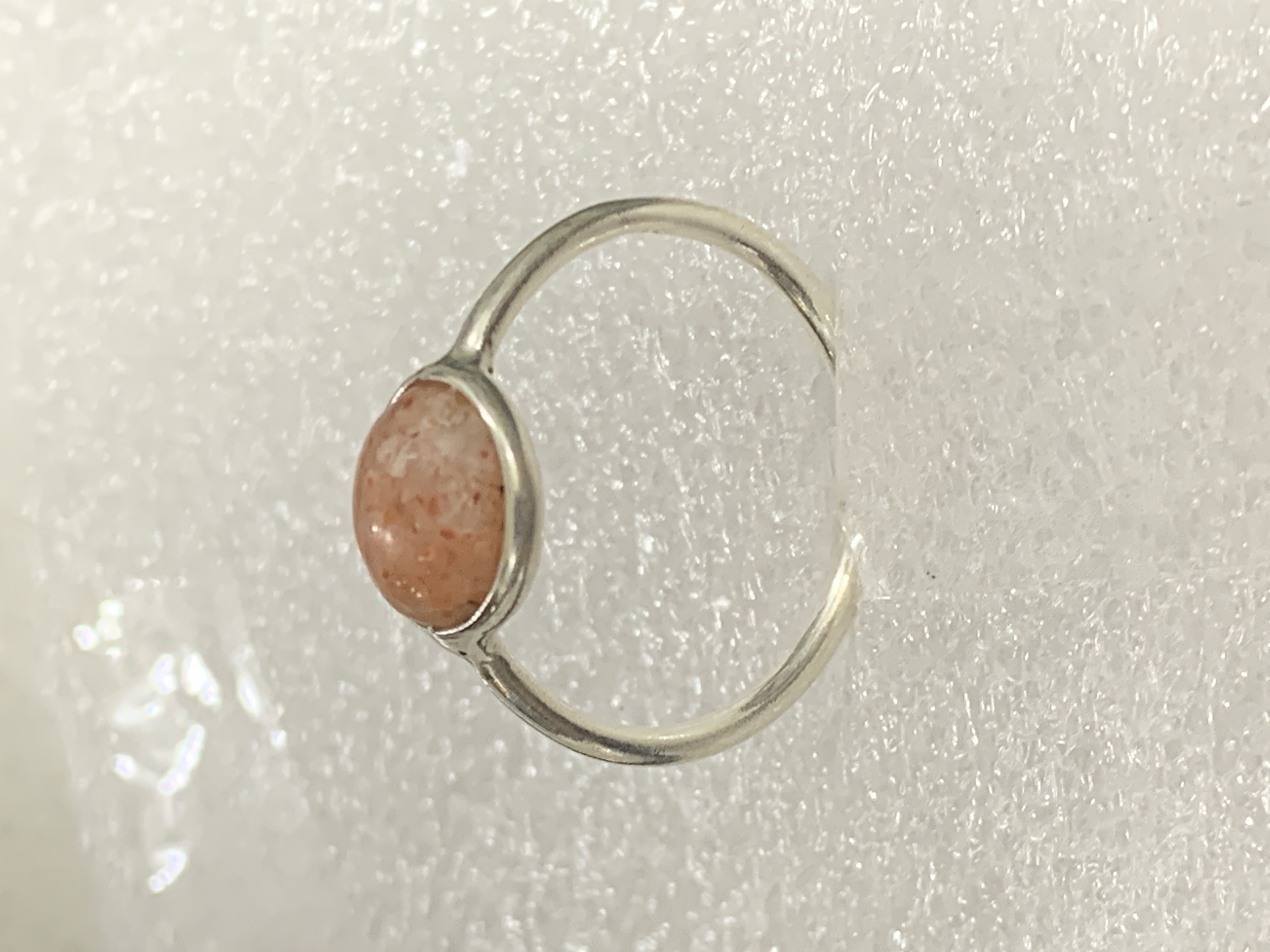 Sunstone Silver Ring