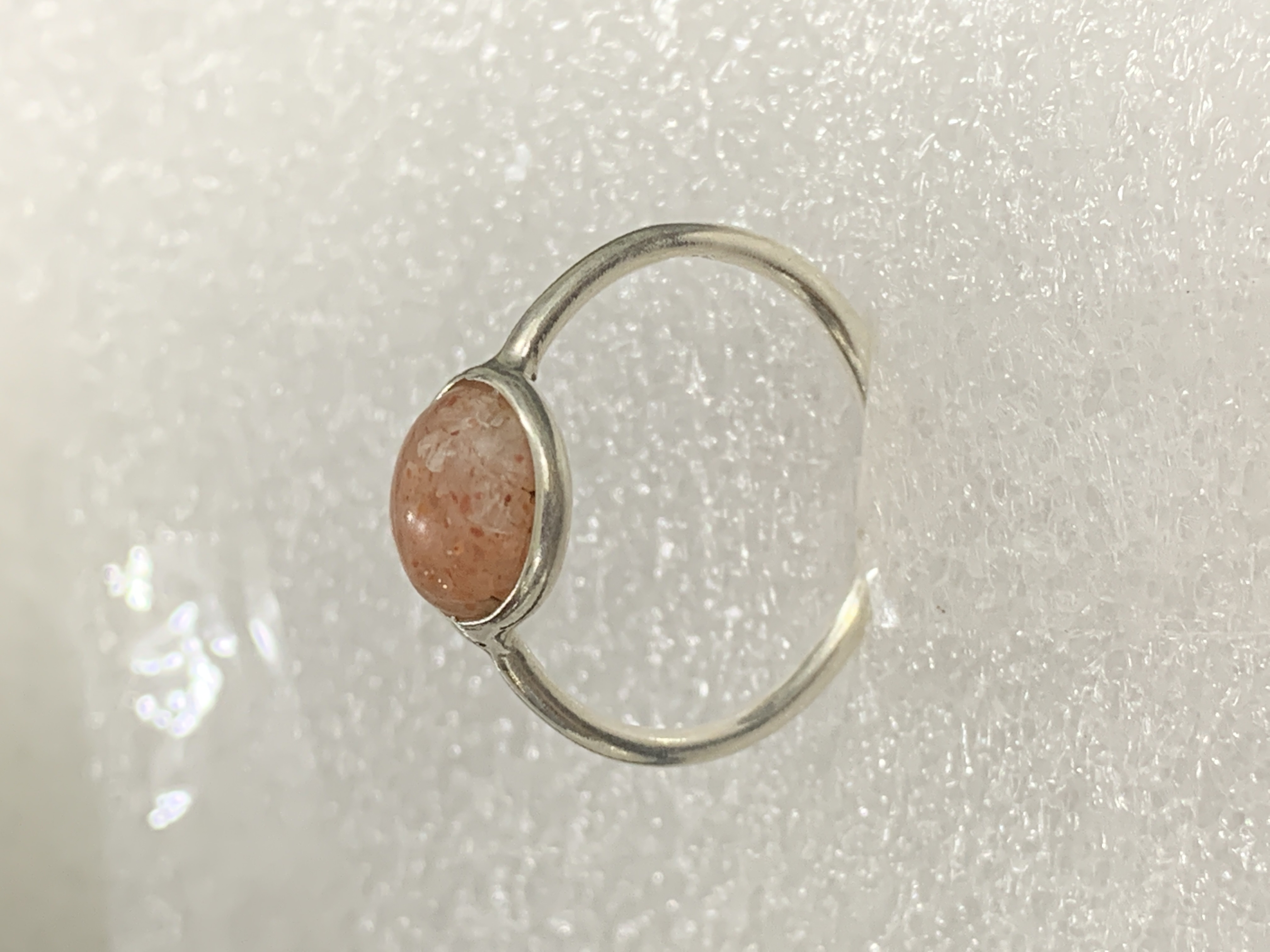 Sunstone Silver Ring