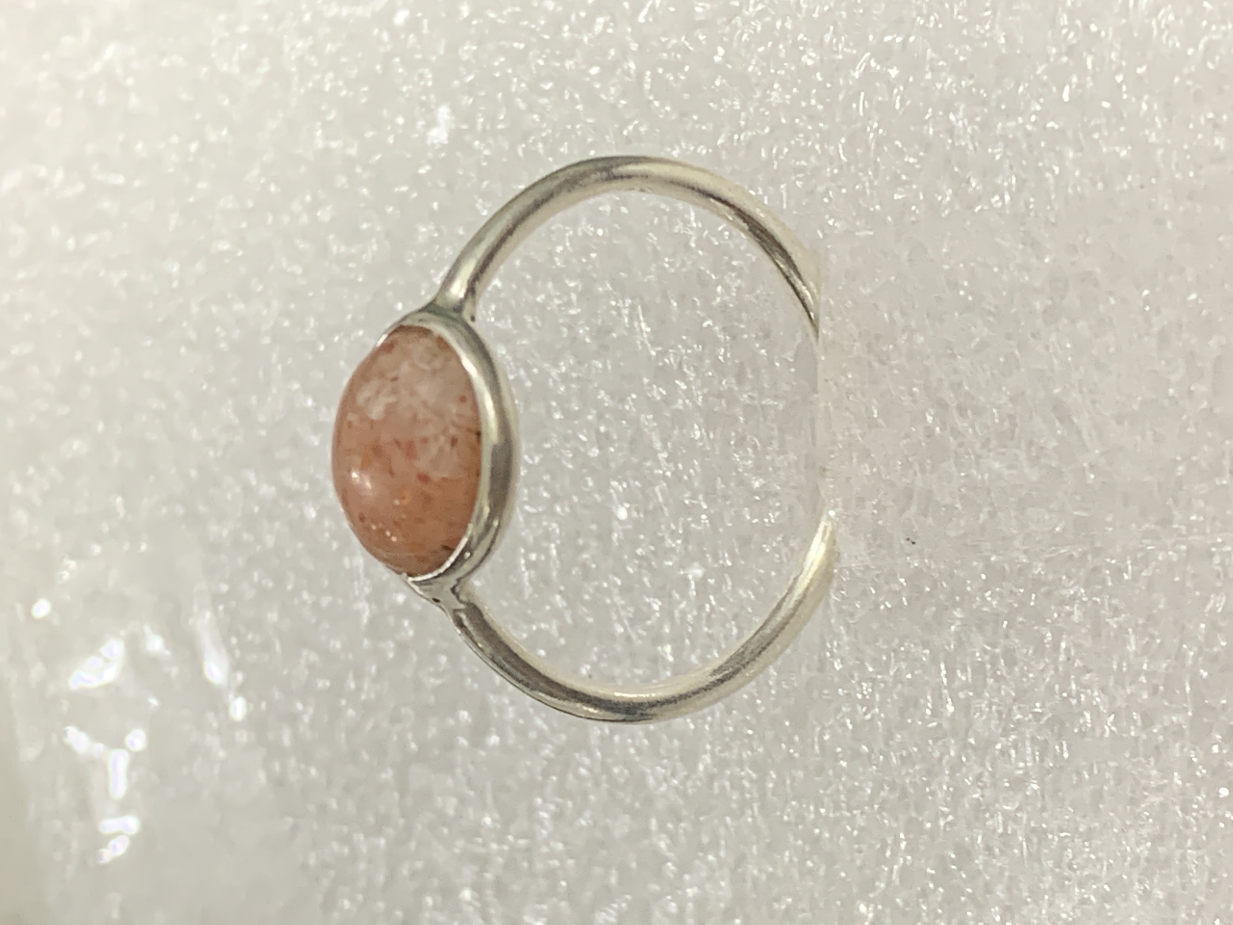 Sunstone Silver Ring