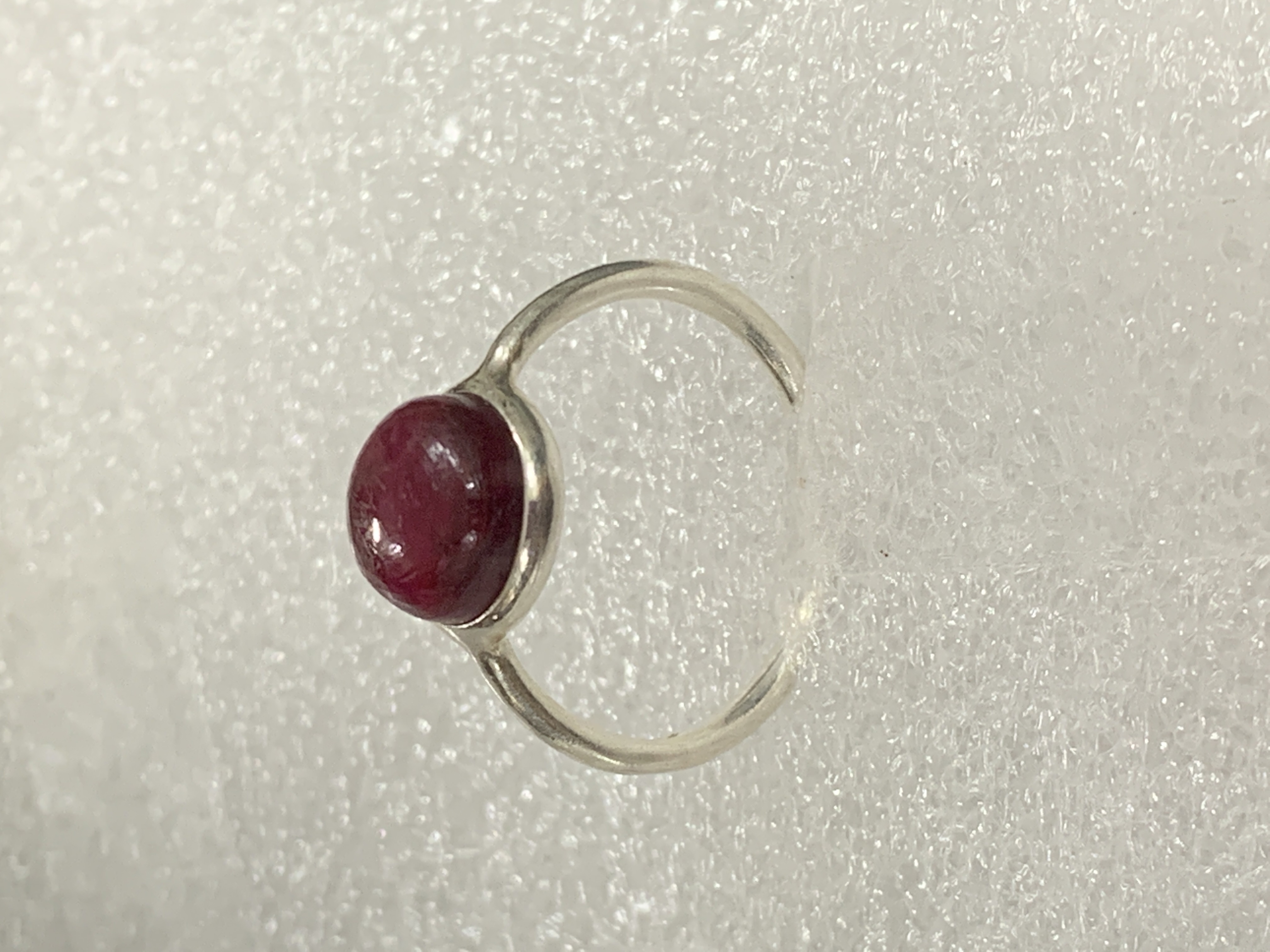 Ruby Silver Ring