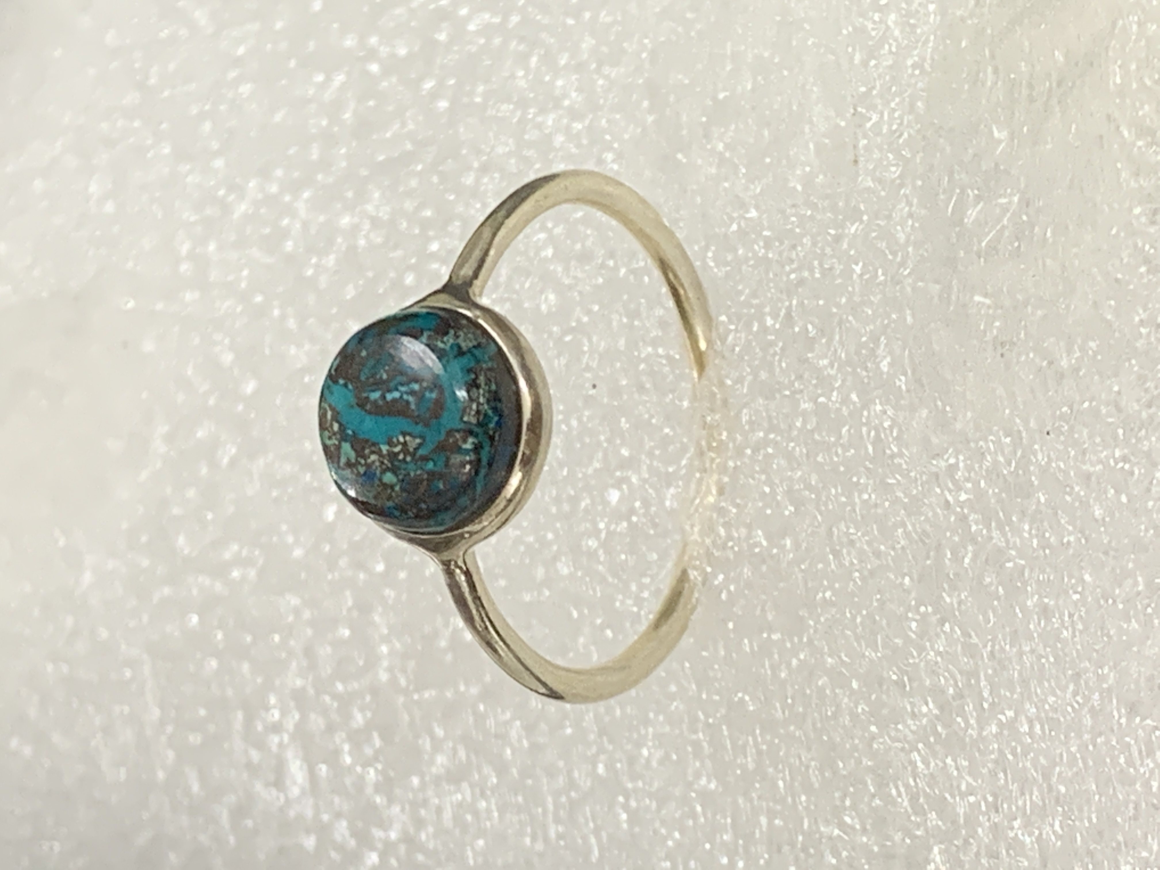 Azurite Silver Ring