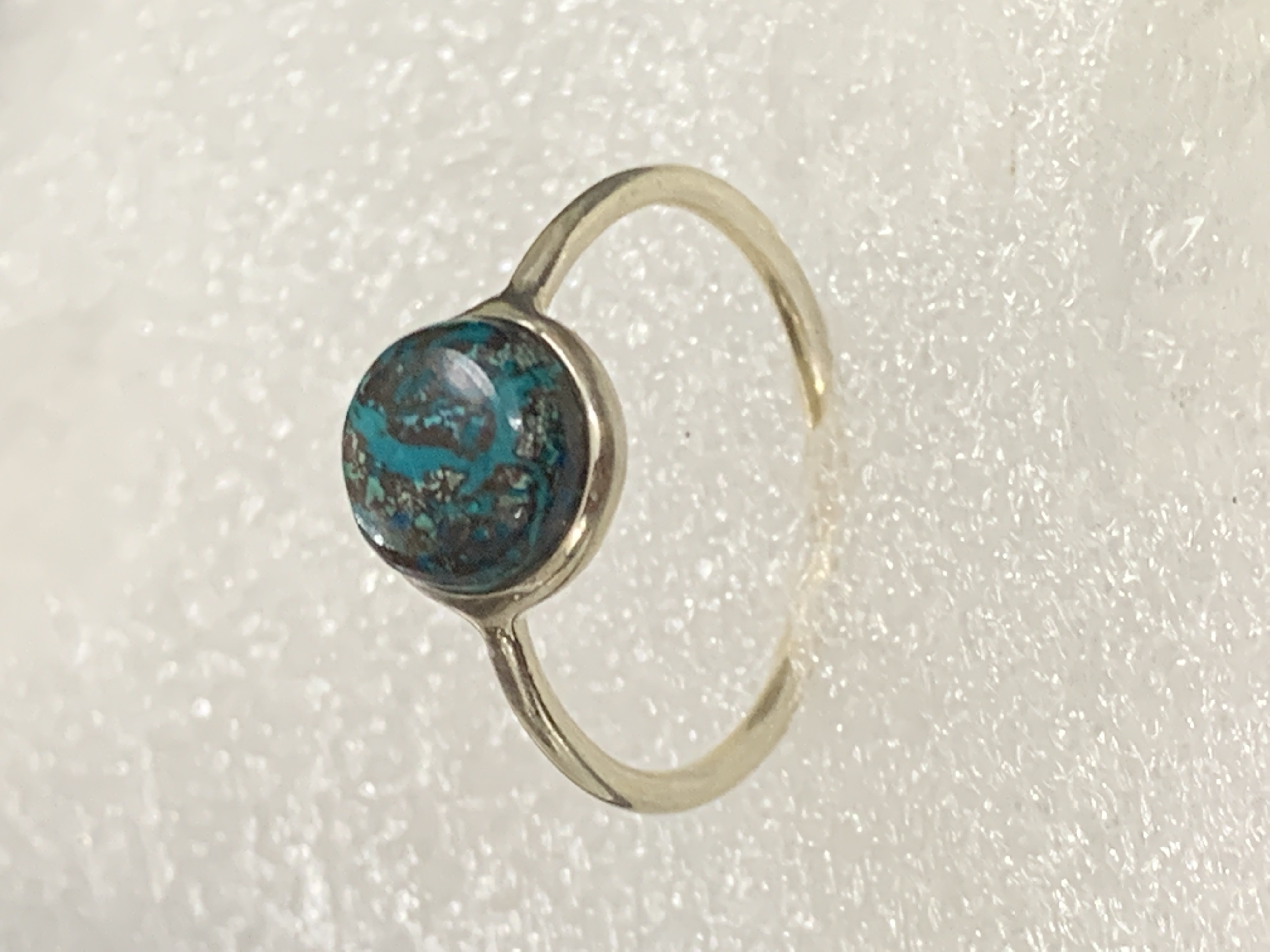 Azurite Silver Ring