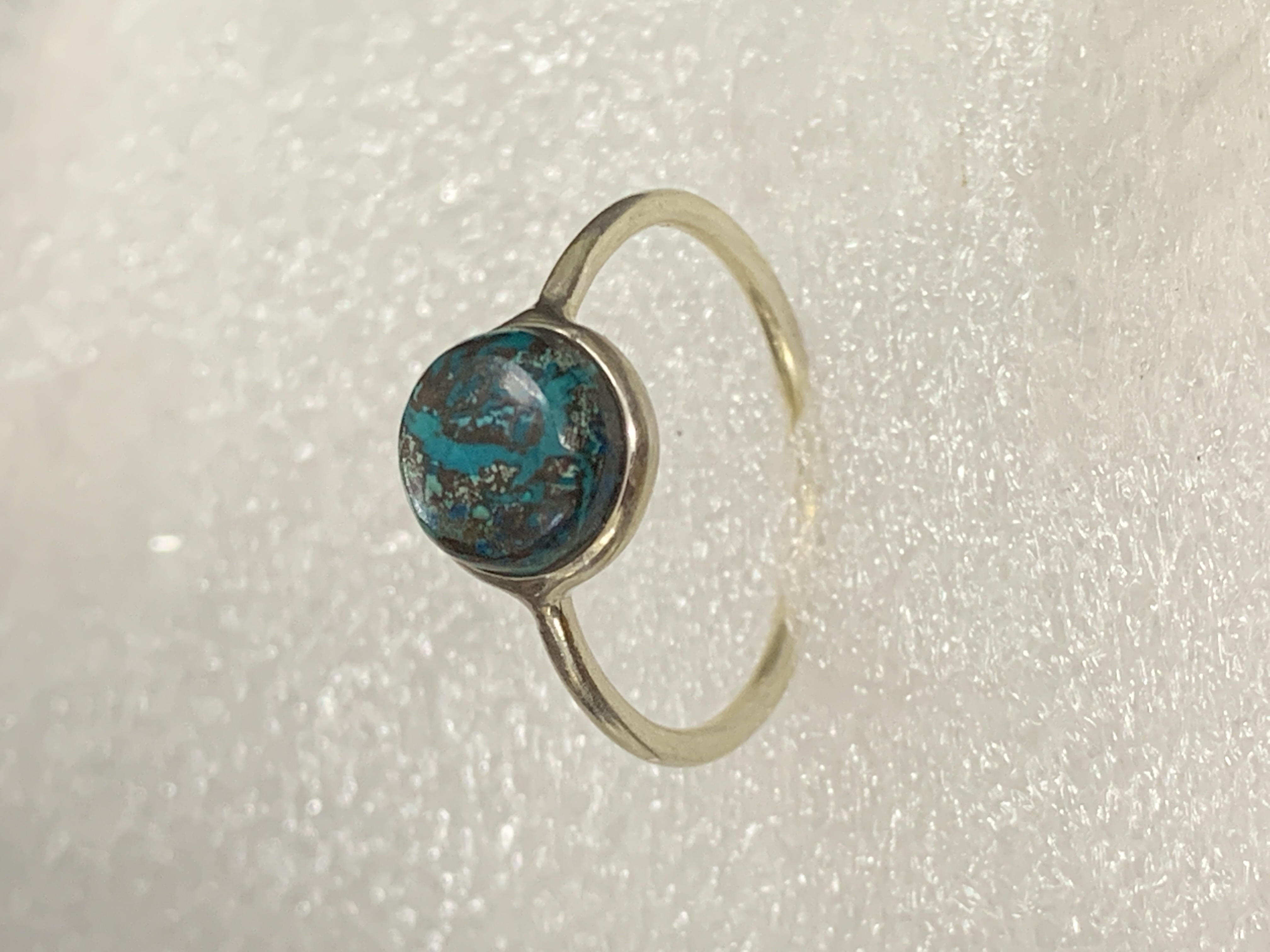 Azurite Silver Ring