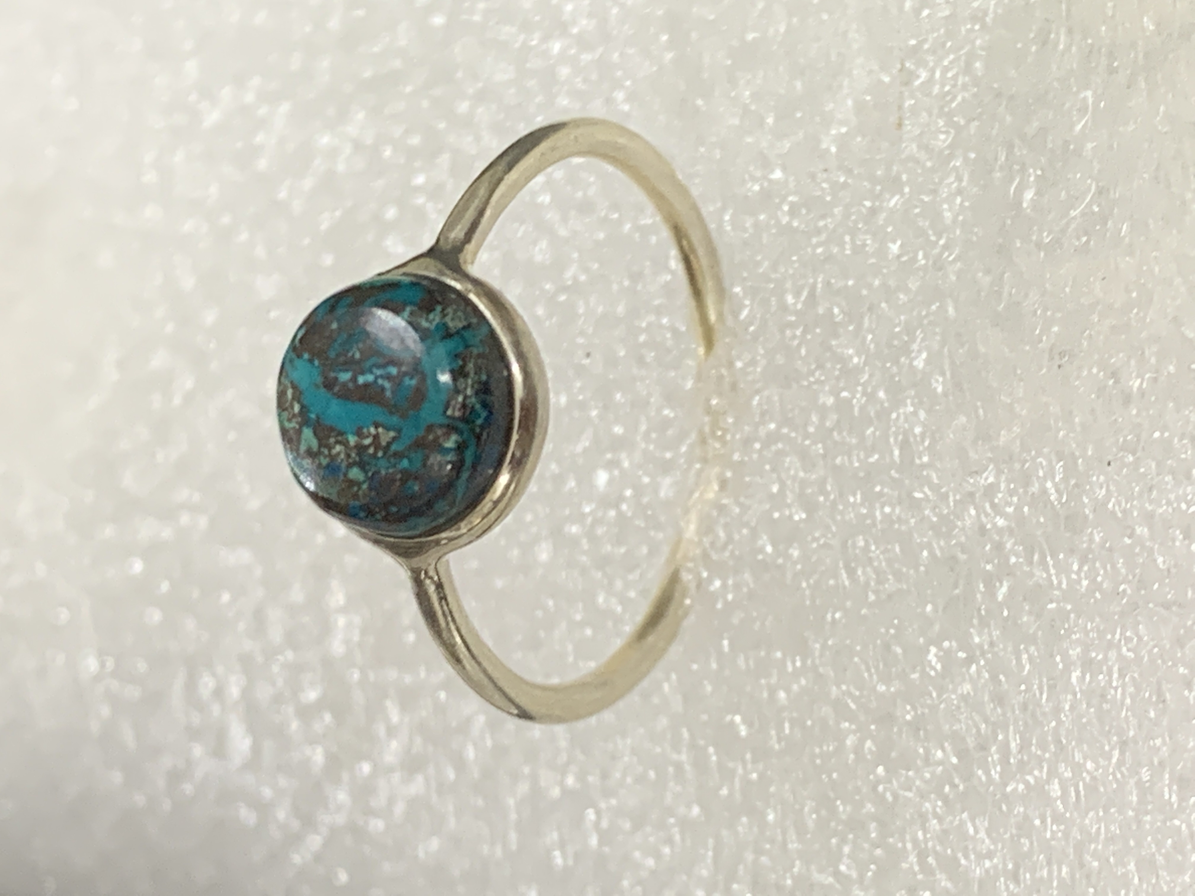 Azurite Silver Ring