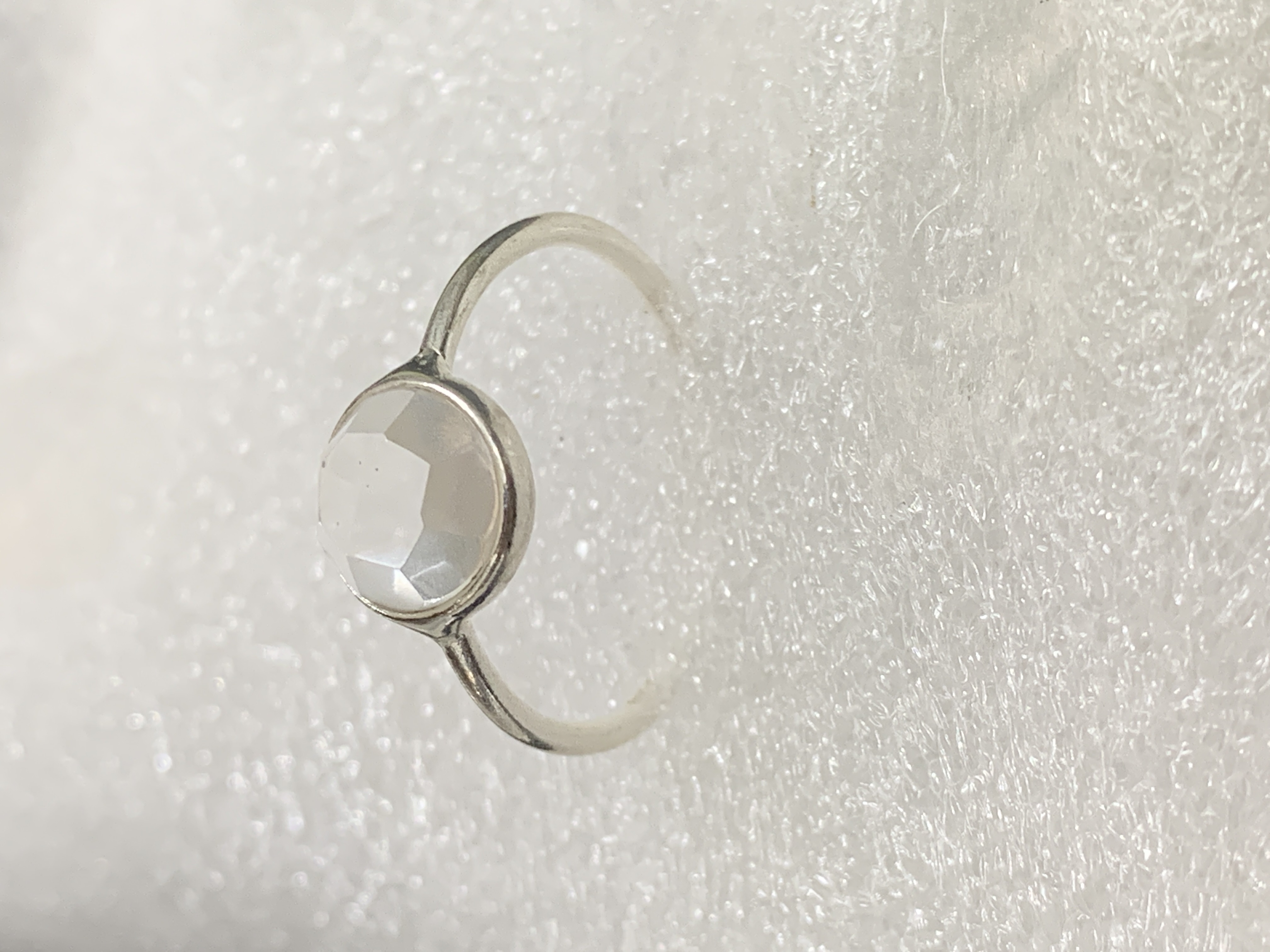Clear Quartz Silver Ring
