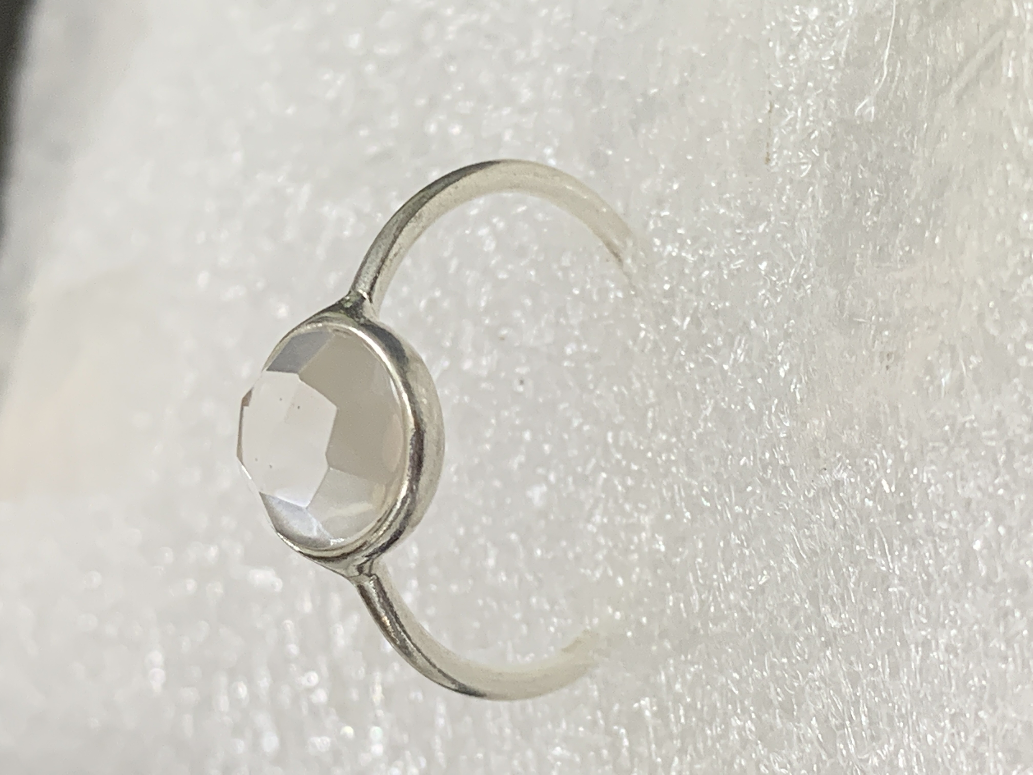 Clear Quartz Silver Ring